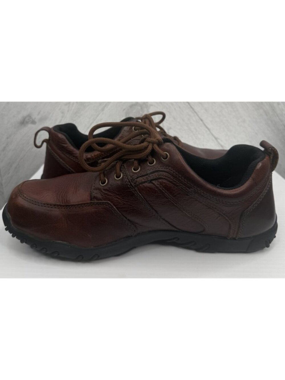 WindRiver Walking Shoes Mens 10.5 Brown Leather Comfort Casual Lace Up Oxford - Picture 4 of 10